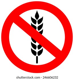 No gluten sign