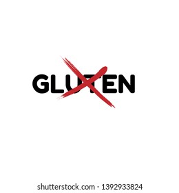 no gluten sign - red sign
