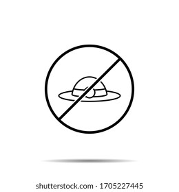 No glyph icon. Simple thin line, outline vector of saint patricks day ban, prohibition, embargo, interdict, forbiddance icons for ui and ux, website or mobile application