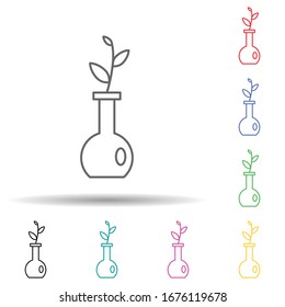 No gmo, eco, tube multi color set icon. Simple thin line, outline vector of gmo icons for ui and ux, website or mobile application