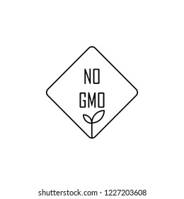 no gmo icon. Element of GMA icon for mobile concept and web apps. Thin line no gmo icon can be used for web and mobile