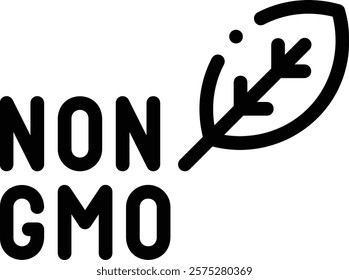 no gmo icon. Thin Linear Style Design Isolated On White Background