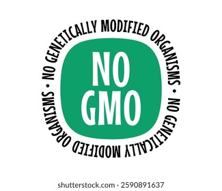 No GMO Label Genetically Modified Organisms Free Graphic Vectorial Image