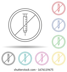 No gmo multi color set icon. Simple thin line, outline vector of gmo icons for ui and ux, website or mobile application