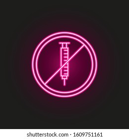 no gmo neon style icon. Simple thin line, outline vector of gmo icons for ui and ux, website or mobile application