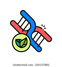 No GMO vector icon Fill Color style.Can be use for wedding invitation, card design and background design