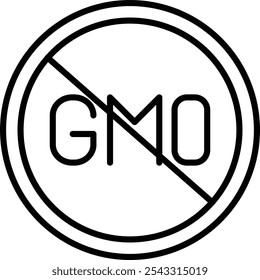 No Gmo Vector Illustration Detailed Icon