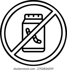 No GMOs Vector Icon, Outline Style