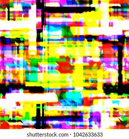 No gradient. Offset rectangles and spots. Bright seamless texture. Abstract vector background for web page, banners backdrop, fabric, home decor, wrapping
