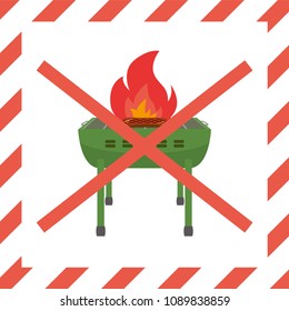No grill area vector poster.