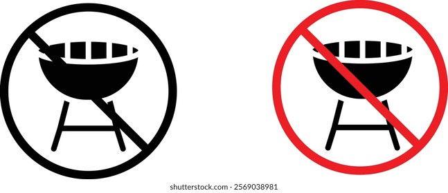 No grill sign vector graphic pack