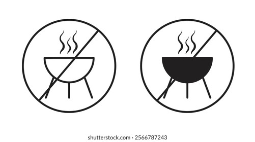 No grill signs vector illustration pack