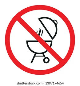 No grill symbol. Isolated vector illustration