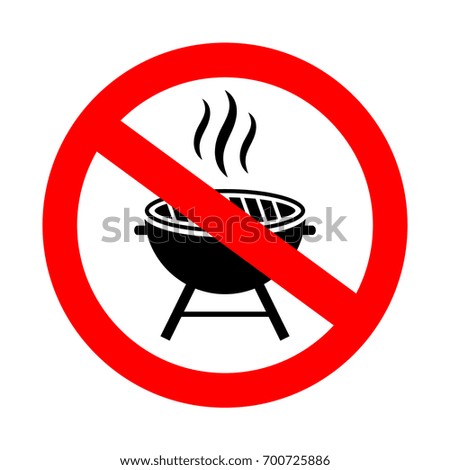 No grill vector sign