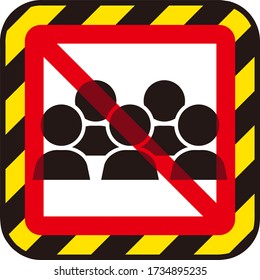 Kein Gruppenzeichen isolierte Vektorgrafik