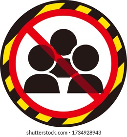 No group sign isolated vector illustration
