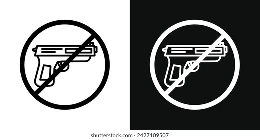 No gun icon set. Vector illustration