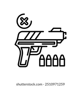 Gliederungssymbol "Keine Waffe", Vektorgrafik