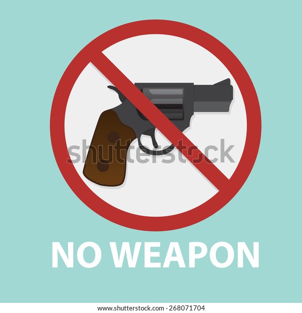 No Gun Sign Stock Vector Royalty Free 268071704 Shutterstock