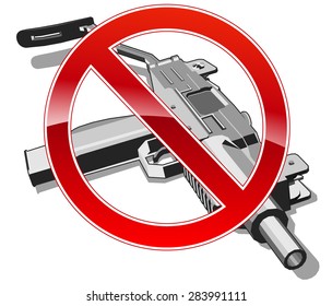 no gun sign. abstract vector illustration