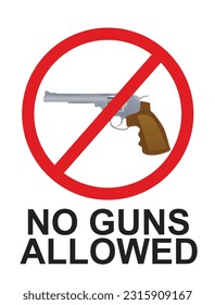 No gun sign. vector illustration