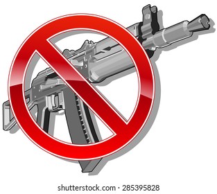 no gun sign. vector illustration 2