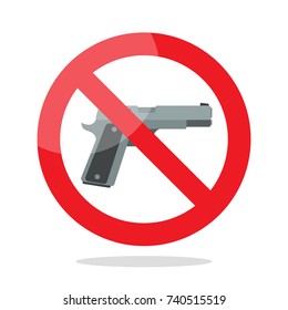 No gun symbol. Vector illustration