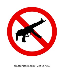 No Gun Weapon Sign Illustrator Vector Stock Vector (Royalty Free ...