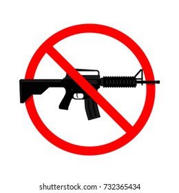 No Gun, Weapon Sign. Vector illustration