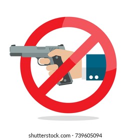 No gun weapon sign. Vector illustration