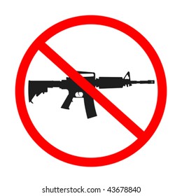 no guns allowed, abstract art illustration