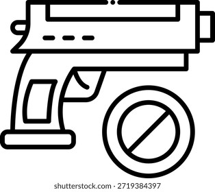 No se permiten armas Icono, símbolo de prohibición de armas