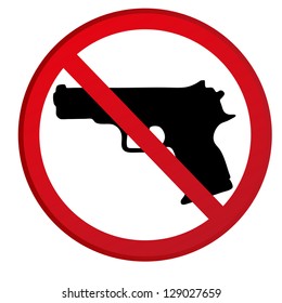 No guns allowed sign