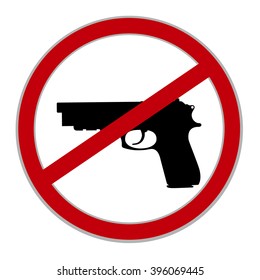 No guns allowed sign