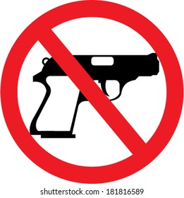 No guns here sign