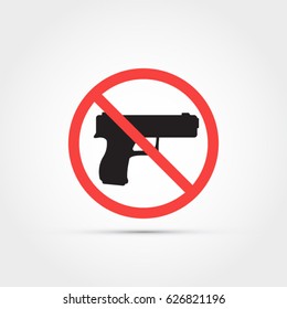 No Guns -prohibiting Vector Icon