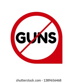 no guns sign - red sign with text guns