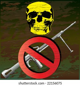 No Guns vector Grunge Background