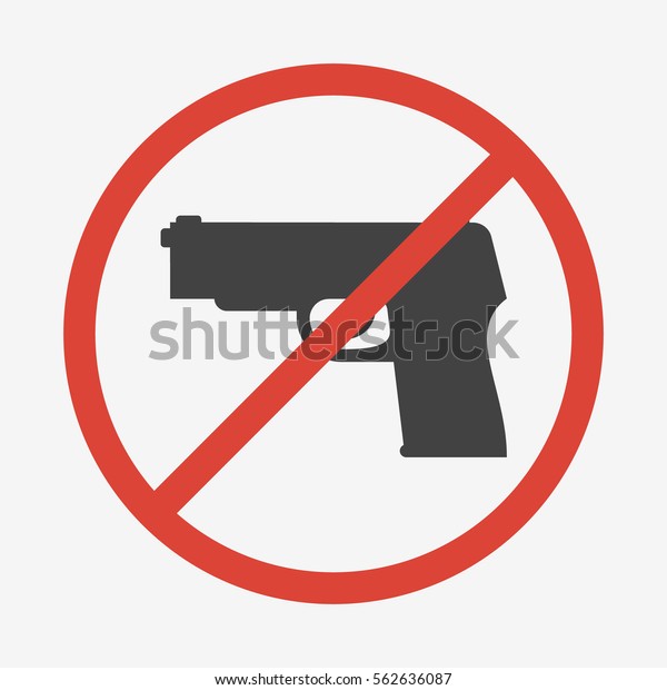 No Guns Weapons Sign Vector Illustration Stock Vector (Royalty Free ...