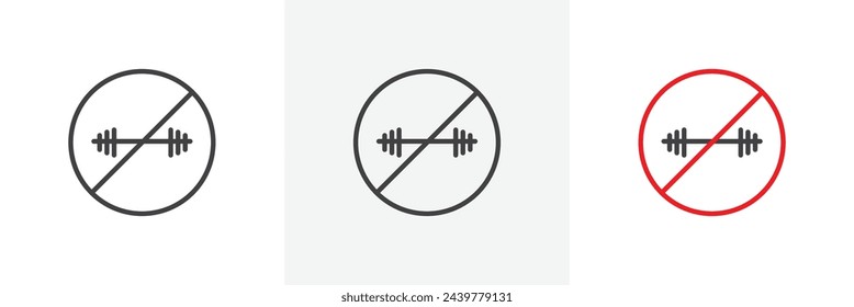 Sin Uso De Equipo De Gimnasio. Prohibición del ejercicio y de los aparatos de fitness. Barbell and Dumbbell Ban