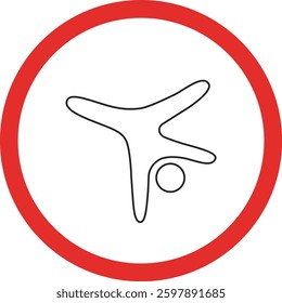 No Gymnastics Cartwheel Allowed Icon