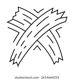 no hand line icon vector. no hand sign. isolated contour symbol black illustration