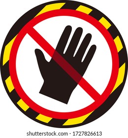 No hand sign Isolated vector illustration