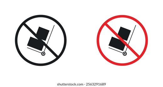 No hand truck sign pack for app and website ui designs.