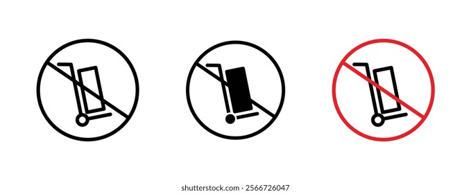 No hand truck signs vector collection pack