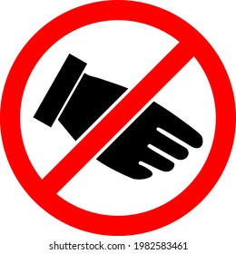No hand vector icon. A flat illustration design of no hand icon on a white background.