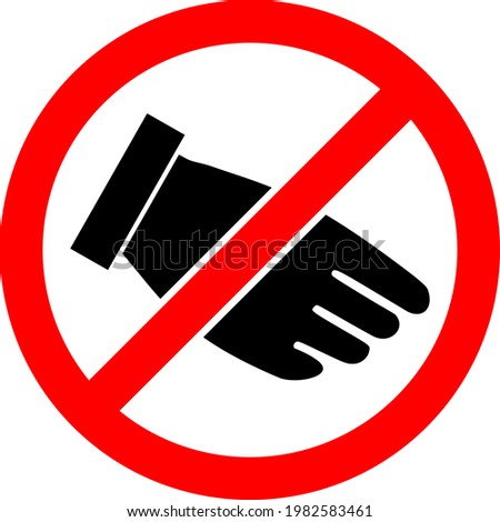 No hand vector icon. A flat illustration design of no hand icon on a white background.