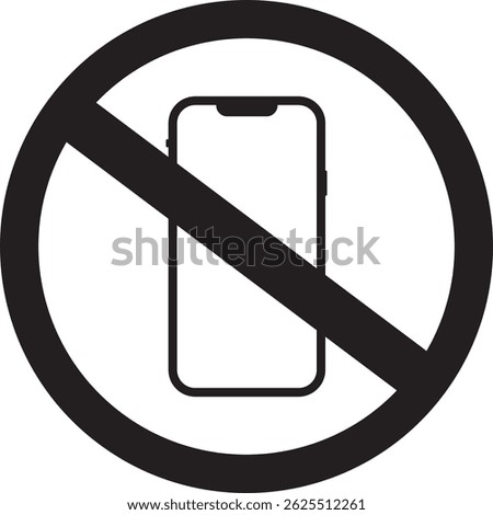 no handphone line icon design