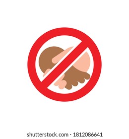 Kein Handshake-Icon-Design. Vektorgrafik