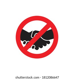 Kein Handshake-Icon-Design. Vektorgrafik